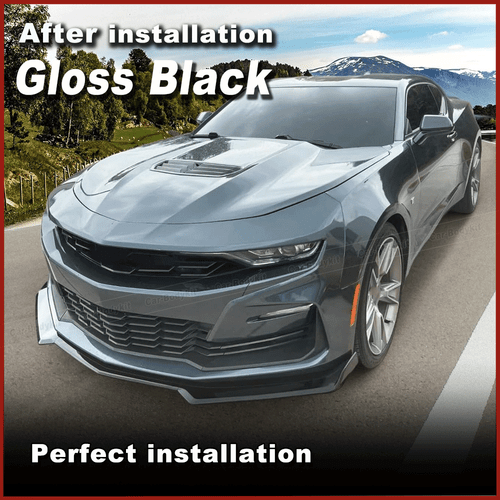 Fit For Chevrolet Camaro Z1L 2016-18 Front Bumper Lip Splitter Gloss Black Body - Picture 4 of 9