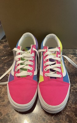 pink blue yellow purple vans