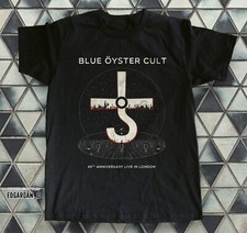 Blue Oyster Cult 45th Anniversary Live in London Black Unisex T-shirt S-5XL Blue Oyster Cult 45th Anniversary Live in London Black Unisex T-shirt S-5XL