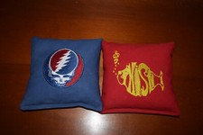 Eight Quality Cornhole Bags Grateful Dead & Phish! Whole Corn or Pellets Nice!