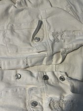 White xs jean cropped jacket
