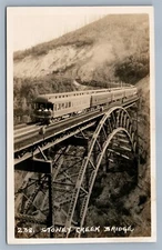CANADA STONEY CREEK RAILROAD BRIDGE ANTIQUE REAL PHOTO POSTCARD RPPC