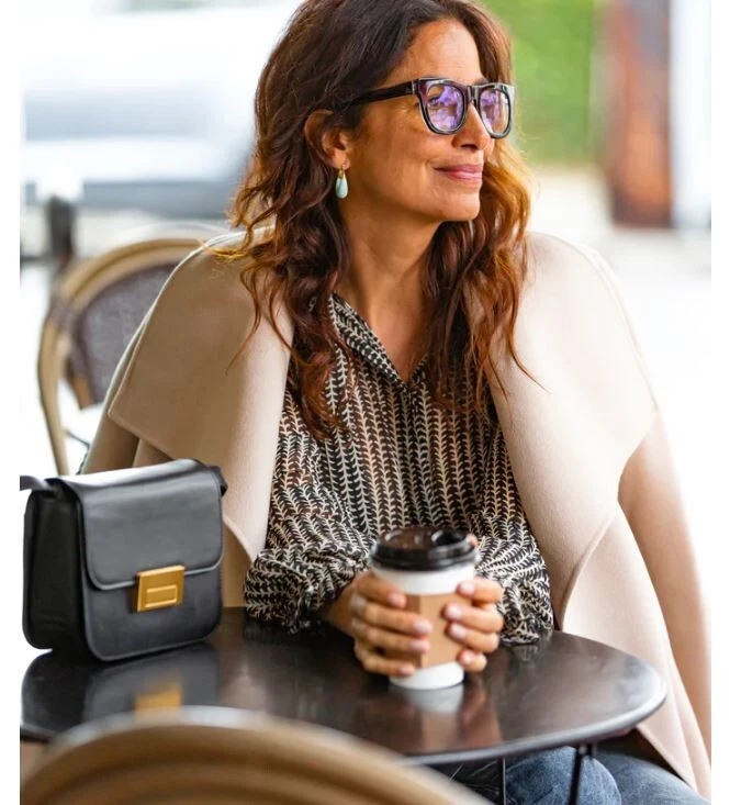 Bolso de hombro pequeño LOEFFLER RANDALL Stefania baguette de cuero liso - NEGRO Foto 3 de 4