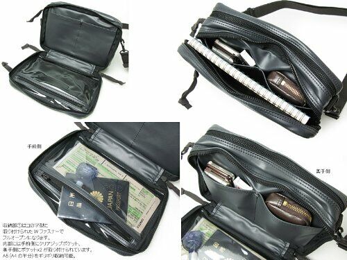 YOSHIDA PORTER luggage label liner Shoulder Bag S black 951 YOSHIDA PORTER luggage label liner Shoulder Bag S black 951