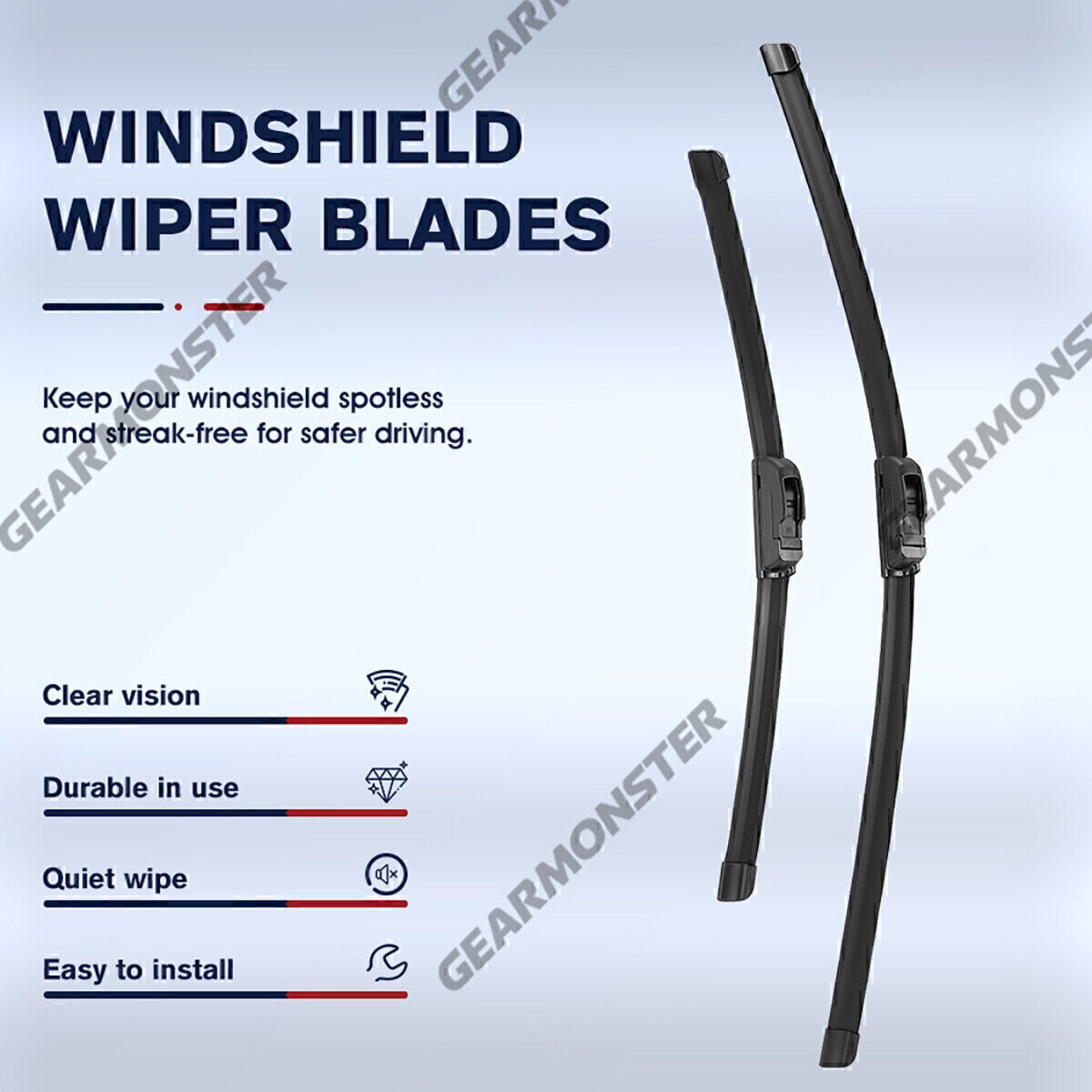 For Nissan Qashqai 2014-2020 – Front Windscreen Wiper Blades – Pair, Brand New, 2618