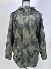 Gap Kids Green Camo Hooded Parka Trench Coat Sz XXL 14-16