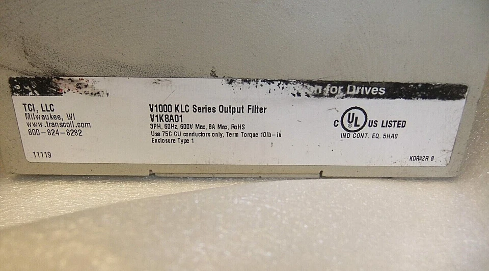 TCI Trans Coil Output / Filter V1000 KLC Series V1K8A01 - Image 2 of 3