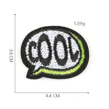 Word Text Cool Embroidery sew Iron On patch clothes 3508