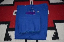 Ralph Lauren Purple Label Made in Italy 100 Cotton Blue Dress Pants