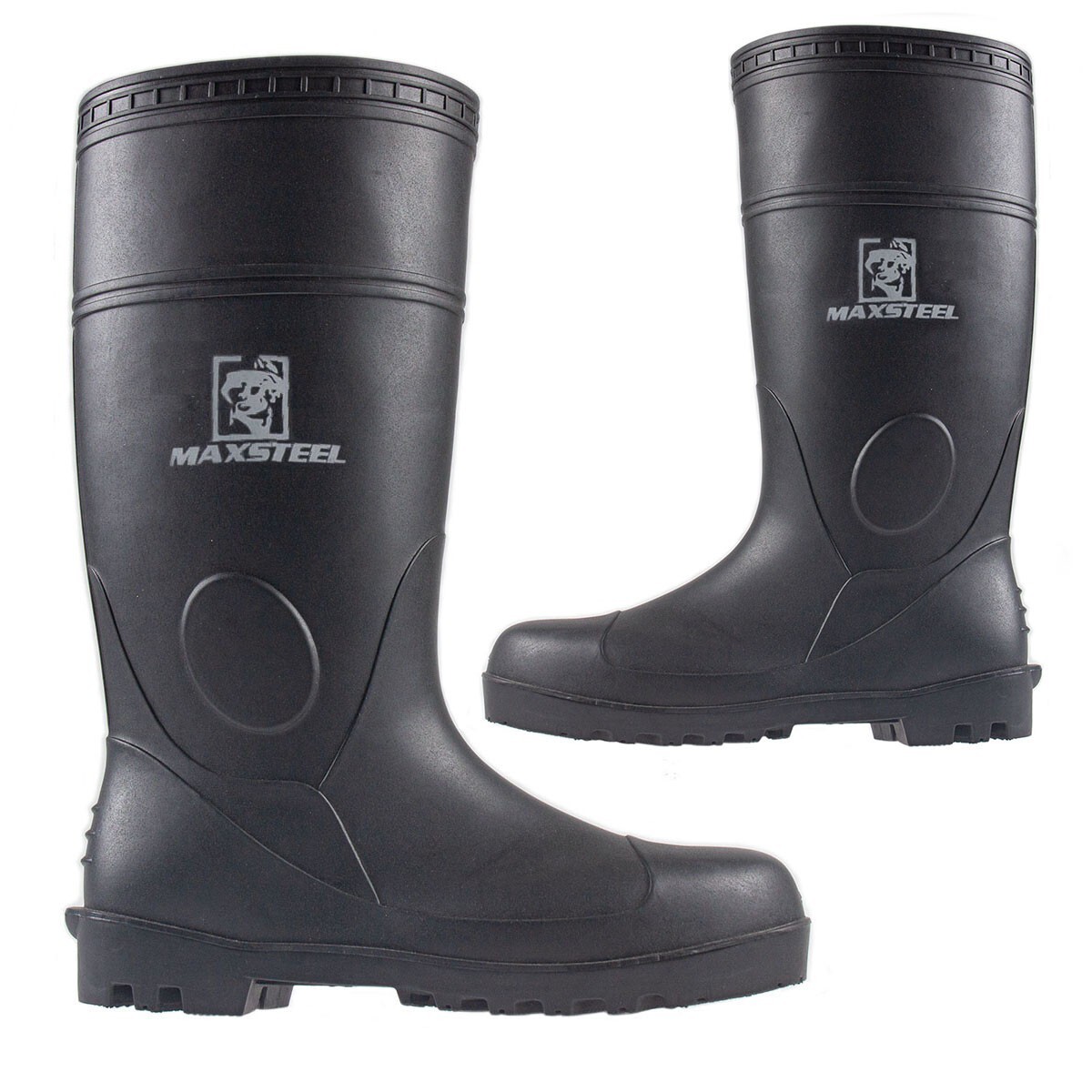 MENS WATERPROOF SAFETY WELLINGTONS STEEL TOE CAP WORK MUCKER BOOTS