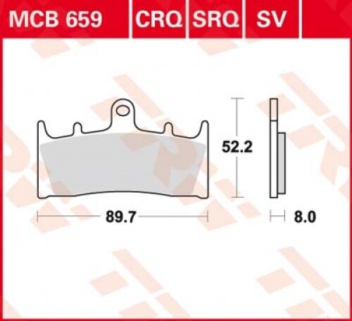 Accossato Bremsbeläge – AGPA94OR, Für Suzuki GSX 750 FW Right (1998-2002), Organische Mischung