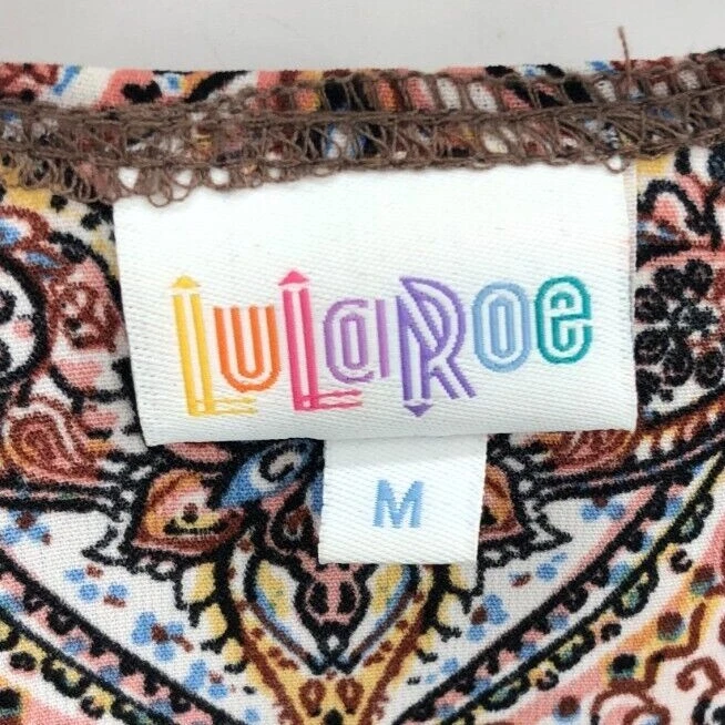LulaRoe Cardigan Womens Medium Paisley Sleeveless Open Long Boho Festival Hippie - Image 3 of 4