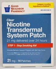 Good Neighbor Pharmacy Transdermal System Nicotine Patch Step 1 21 mg 14 patches