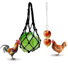 2PCS Chicken Feeding Toys Set Chicken Hanging Feeder Toy Hanging Fruit Fork ...