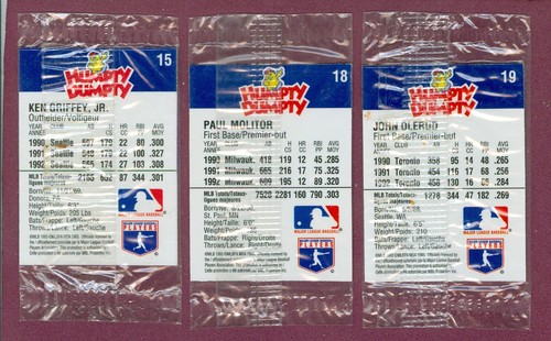 1993 HUMPTY DUMPTY & 1987 HOSTESS SUPERSTAR BASEBALL MINI CARD 1-50 SEE LIST - Picture 45 of 179