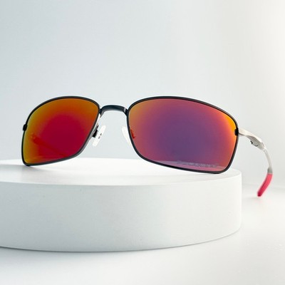Oakley Square Wire OO4075 Gunmetal Ruby Polarized Sunglasses