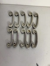 Set Of 10 Amerock C9337-1 Satin Nickel Swirl'Z Spiral Cabinet Drawer Pulls C47