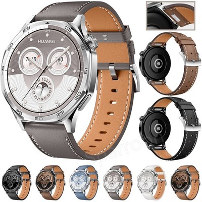 18mm Leder Armband für HUAWEI WATCH GT 5 Pro 42mm / GT5 GT 4 41mm Ersatz Strap