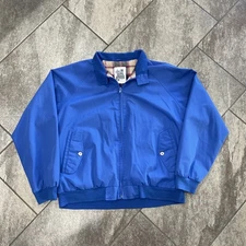 Vintage Sears Roebuck and Co. Men's Medium Cotton Blend Jacket Blue Retro