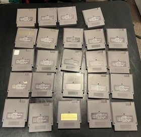 Nintendo NES 24 Different Game Lot-Super Mario-Tetris-Donkey Kong-Jaws-Untested