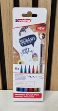 edding 1340 Metallic Brush Pen Set 6 Farben Pinselstift Kalligrafie Handletter