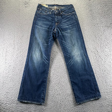 Abercrombie  Fitch Kilburn Jeans Boys 16 Blue Denim Bootcut Slim Fit Button Fly