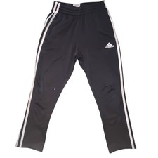 Youth Medium Black Adidas Polyester Track Pants 100 Polyester