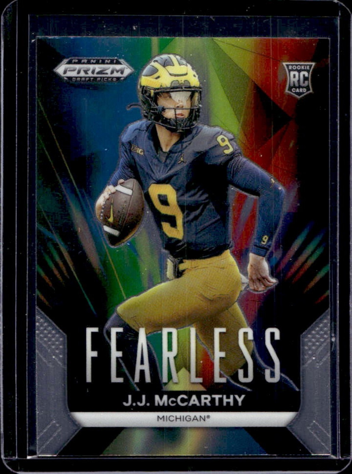 2024 Prizm Draft Picks JJ McCarthy Fearless RC #F-JJM Wolverines