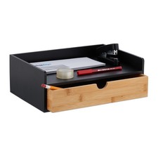 Schreibtisch organizer Bambus Schubladenbox 1 Schublade DIN A4 Büro-Organizer