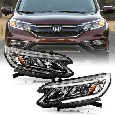 - for [Halogen Type W/Led DRL] 2015-2016 Honda CRV C-RV Factory Style Headlights