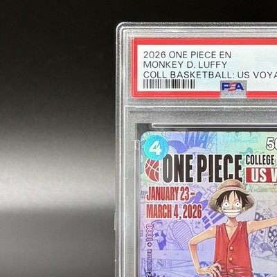 PSA 10 Luffy P-055 ONE PIECE Card College Basketball US Voyage