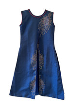 Sleeveless Kurta w/ Front Slit- Luxury Festive Indian/Pakistani Tunic for Women