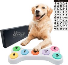 Dog Buttons for Communication, 7 in 1 Dog Talking Button Set, Recordable Trai...