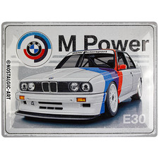 Blechschild 30 x 40 cm »BMW Motorsport - M Power E30«