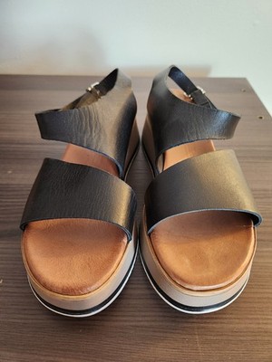 Inuovo Black Platform Sandals Womens Size 9