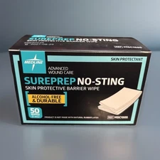 Medline Sureprep No Sting Skin Protective Barrier Wipe 50 Pack**FREE SHIPPING**