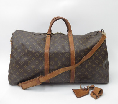 Louis Vuitton Monogram Duffle Boston Bag Keepall 55 Bandouliere F#46437