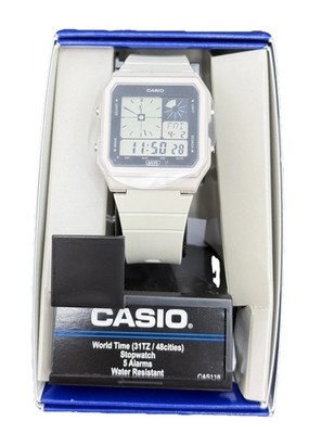 Casio LF-20W-8AKC Retro Vintage Series Twin graph Digital Watch White Gray