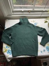 Drake’s London Green Turtleneck Sweater 36/small