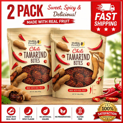 2-PACK Nutty and Fruity Chili Tamarind Bites, 24 Ounce - REAL FRUIT, Gluten Free