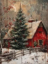 CSZPPQAF Christmas Diamond Art Kits for Adults Beginners, Winter Red KM457-1 