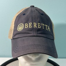 Beretta Firearms Hat Adjustable Mesh Back Dad Baseball Cap Faded Navy OSFM