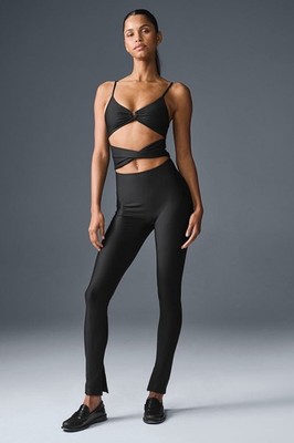 ALO Yoga Airlift A-List One Piece Black Jumpsuit Size XS