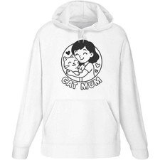 'Cat Mum' Adult Hoodie / Hooded Sweater (HO054172)