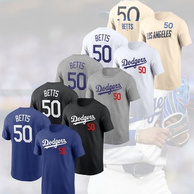 SALE - Mookie Betts #50 Los Angeles Dod.gers 2026 Player Name & Number Fan Look