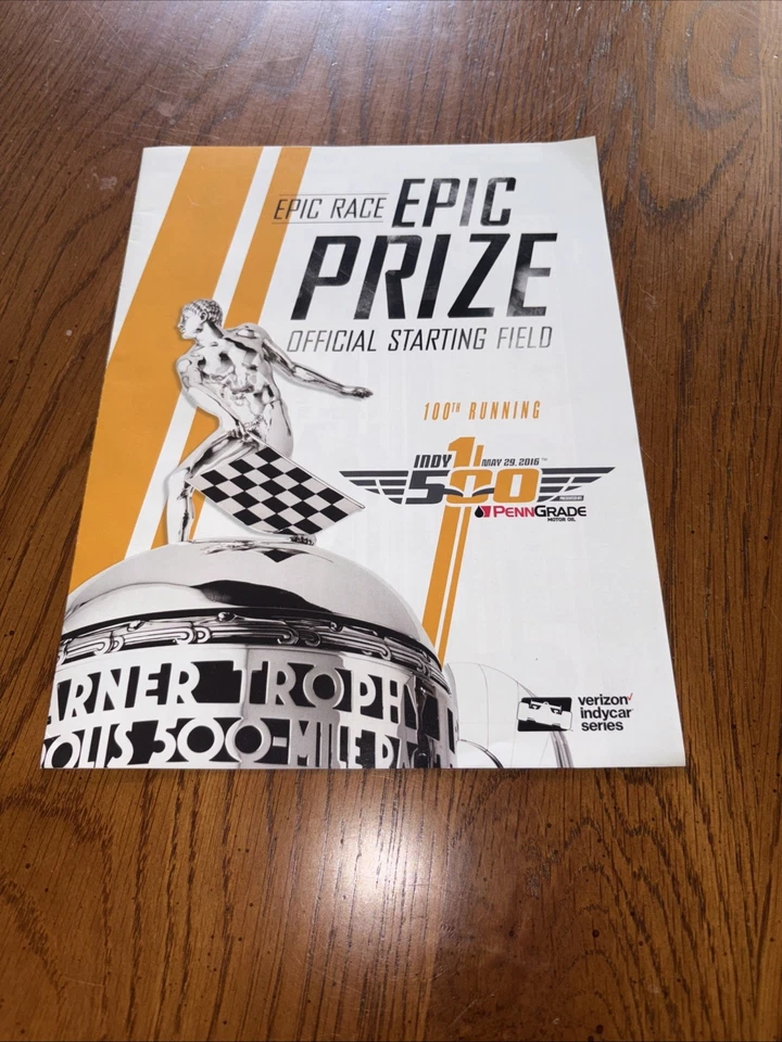 Indy 500 100th Running 2016 Sealed Program Commemorative Book, Decal, Grid - Image 3 of 4