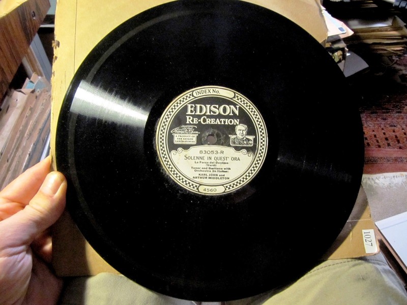 Quiet PAPER EDISON Disc 1916 KARL JÖRN Arthur Middleton FORZA DEL DESTINO 83053.