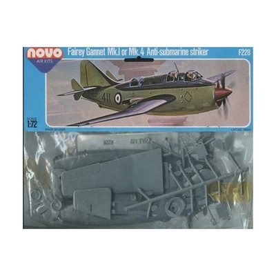 NOVO Model Model Kit 1/  Fairey Gannet Mk.1 or Mk. 4 Anti-Submarine Str VG+/NM