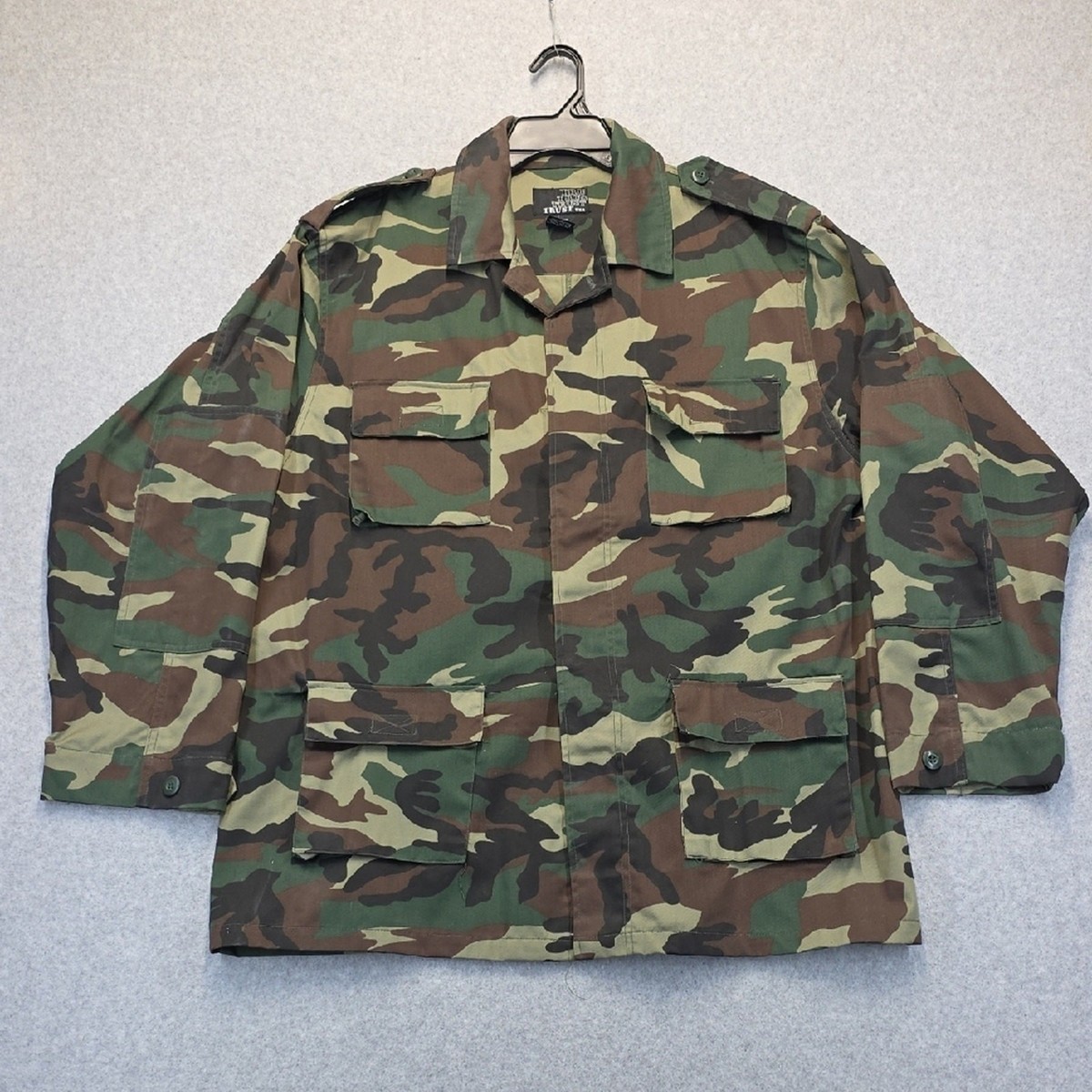 TRU TRUST USA Camo Military-Style Field Jacket Men’s Size L