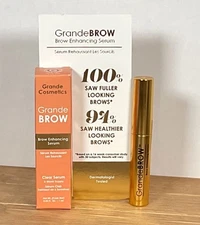 NEW IN BOX GRANDE BROW - Brow Enhancing Serum 0.03 fl oz 3 WK Supply TRAVEL